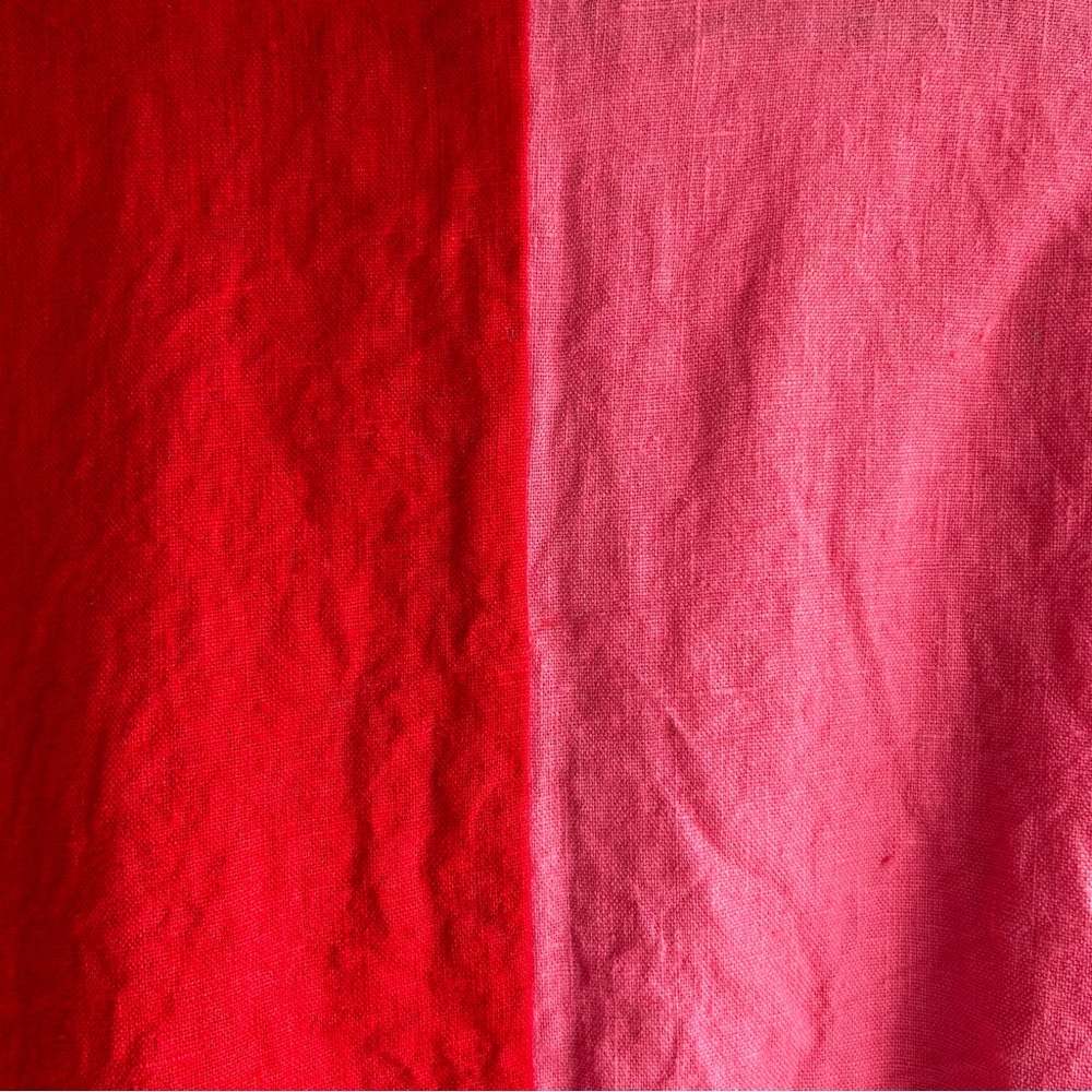 Colorblock Red and Pink Women's Shirt and Shorts Set - Picture 11 of 11